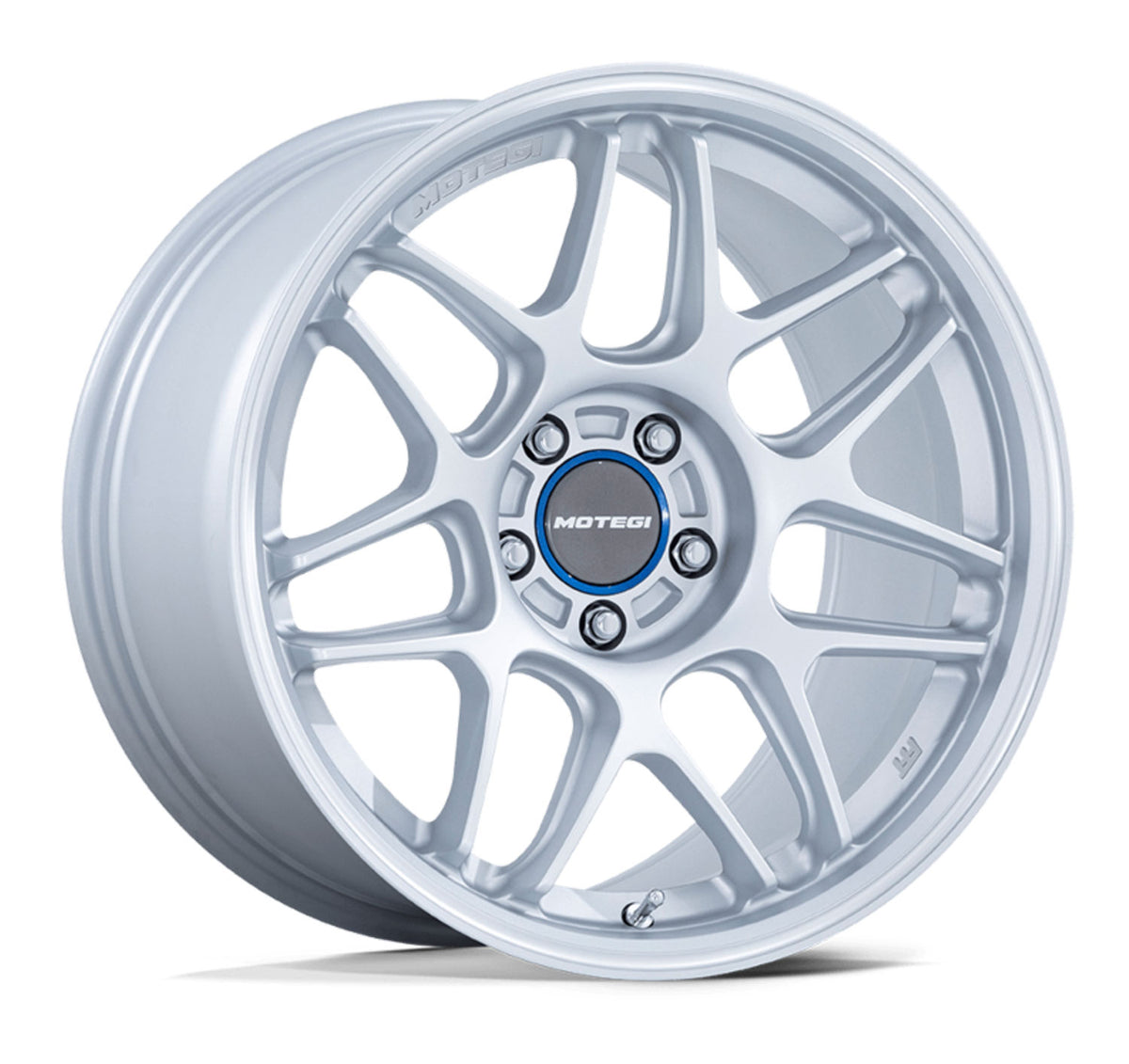 Motegi Tsubaki Hyper Silver w/Machined Lip 18×8.5 / 18×8.5 wheel for Tesla Model 3
