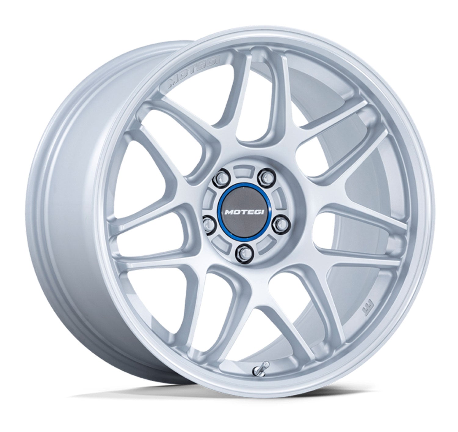 Motegi Tsubaki Hyper Silver w/Machined Lip 18×8.5 / 18×8.5 wheel for Tesla Model 3

