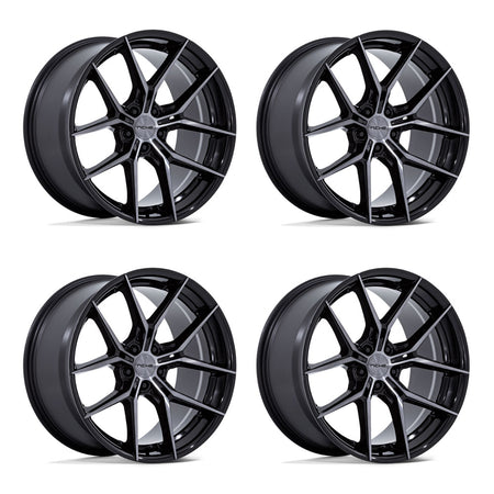 Niche Prodigy 5 Gloss black and Double Dark Tint Corvette C8 Wheel Package