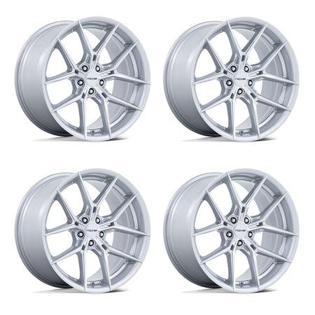 Niche Prodigy 5 Silver wMachined Face Corvette C8 Wheel Package