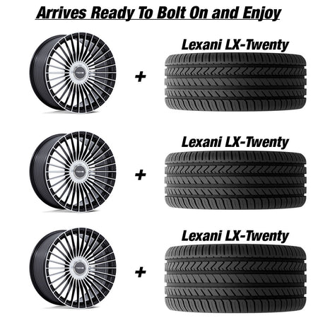 Polaris Slingshot Niche Serene Gloss Black wMachined Face Wheel and Tire Package