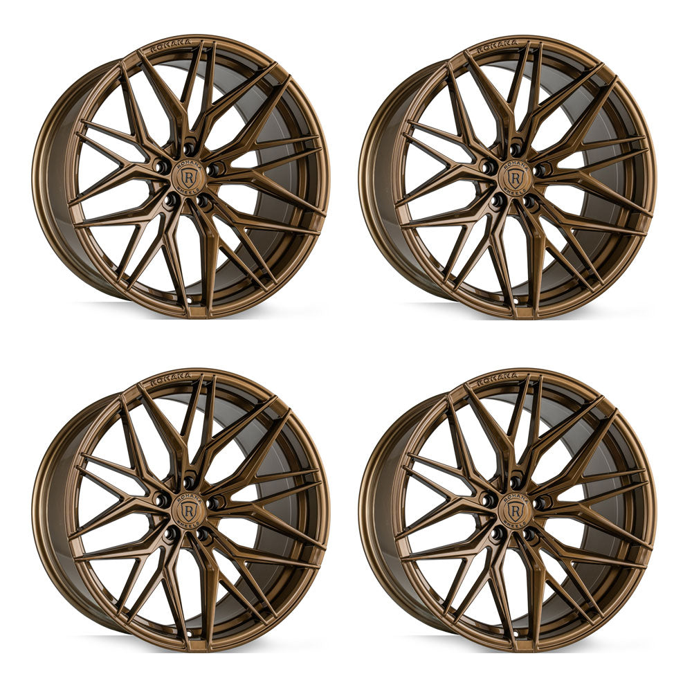 Rohana RFX17 Gloss Bronze Corvette C8 Wheel Package