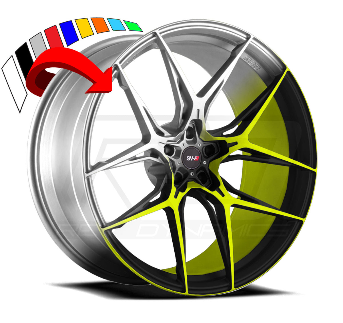 Savini SV-F5 C8 Corvette 20x9" Front 21x12" Rear Wheel and Tire Package - Rev Dynamics