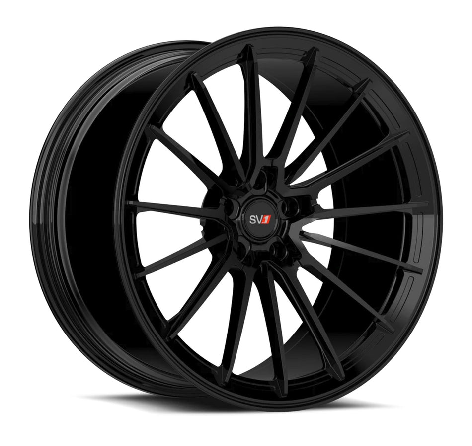 Savini SV1 R2 Slingshot 20" Super Wide Rear (345 or 335) Wheel and Tire Package - Gloss Black