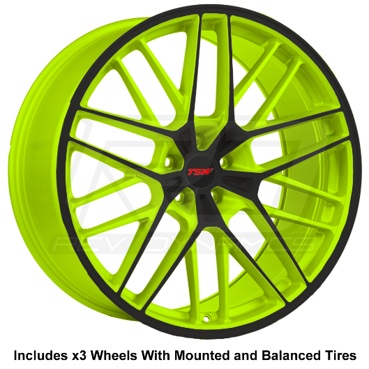 TSW Daytona 22 Inch Slingshot Wheel and Tire Package Green