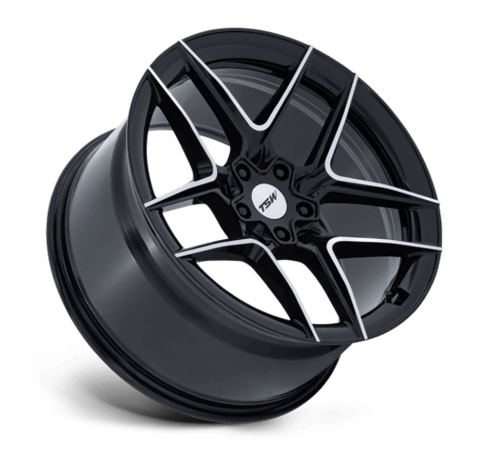 TSW Slipstream Tesla Model 3 20" Front and Rear Wheel and Tire Package - Black