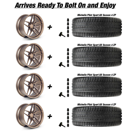 Tesla-Model-3-Ferrada-FR5-Bronze-20in-wheel-and-Michelin-Pilot-Sport-All-Season-4-tire-package