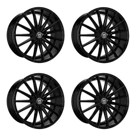 Tesla Model 3 Lexani Pegasus Gloss Black wMachined Grooves 20in wheel package