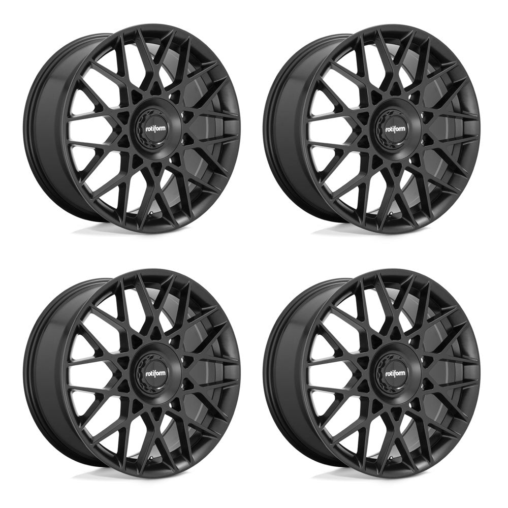 Tesla Model 3 Rotiform BLQ Matte Black 19 wheel and None tire package