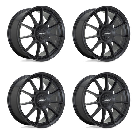 Tesla Model 3 Rotiform DTM Satin Black 18 wheel and None tire package