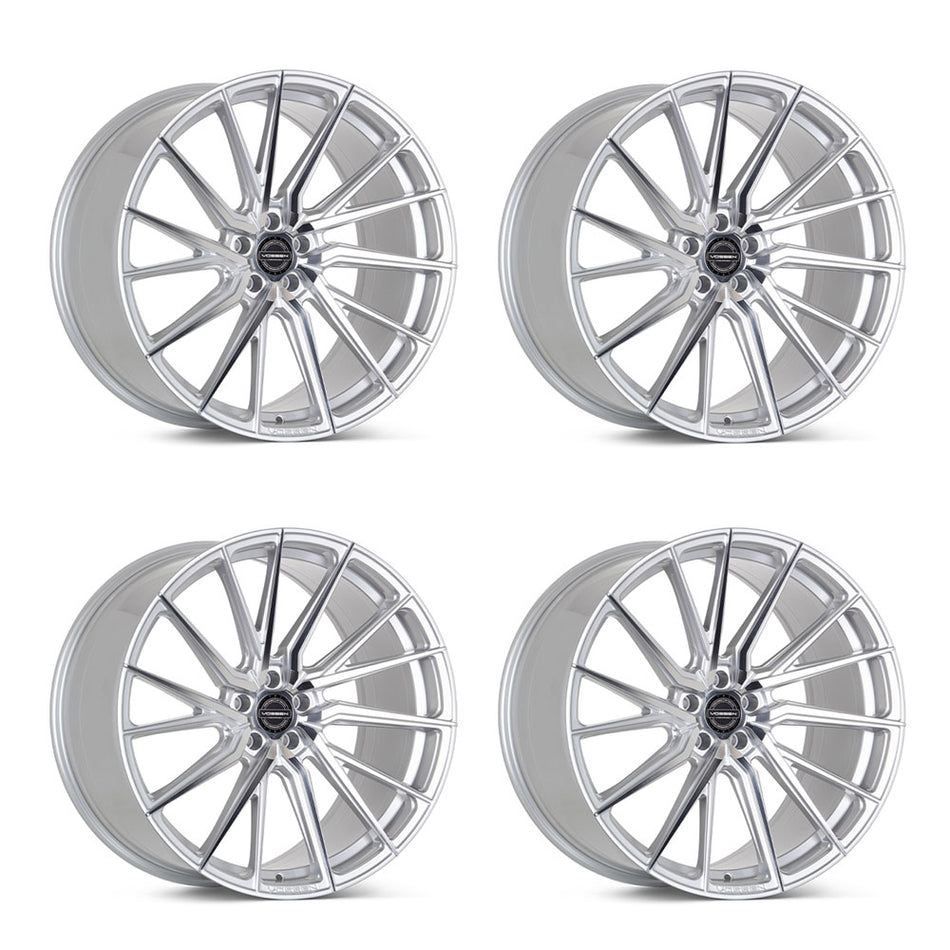 Tesla Model 3 Vossen HF-4T Silver Polished 20in wheel package