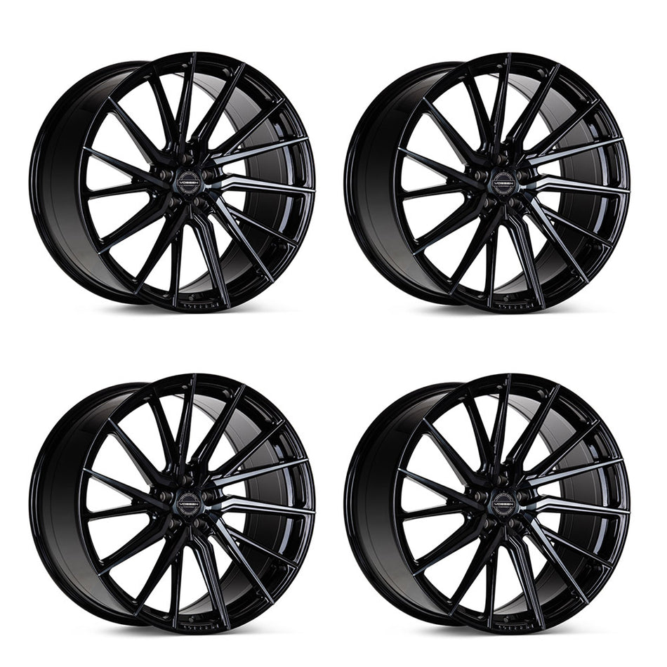 Tesla Model 3 Vossen HF-4T Tinted Gloss Black 20in wheel package