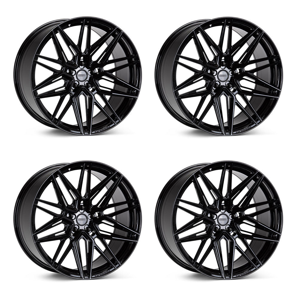 Tesla Model 3 Vossen HF-7 Gloss Black 20in wheel package