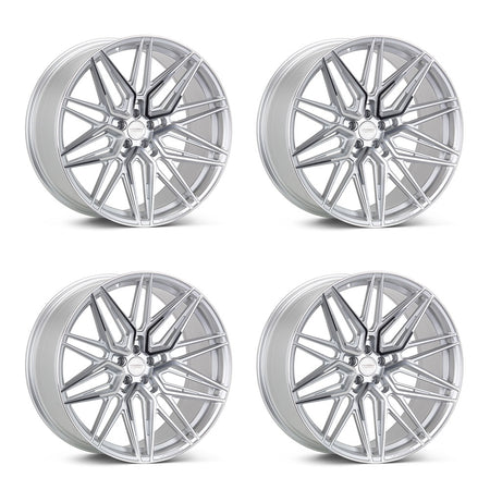 Tesla Model 3 Vossen HF-7 Silver Polished 20in wheel package