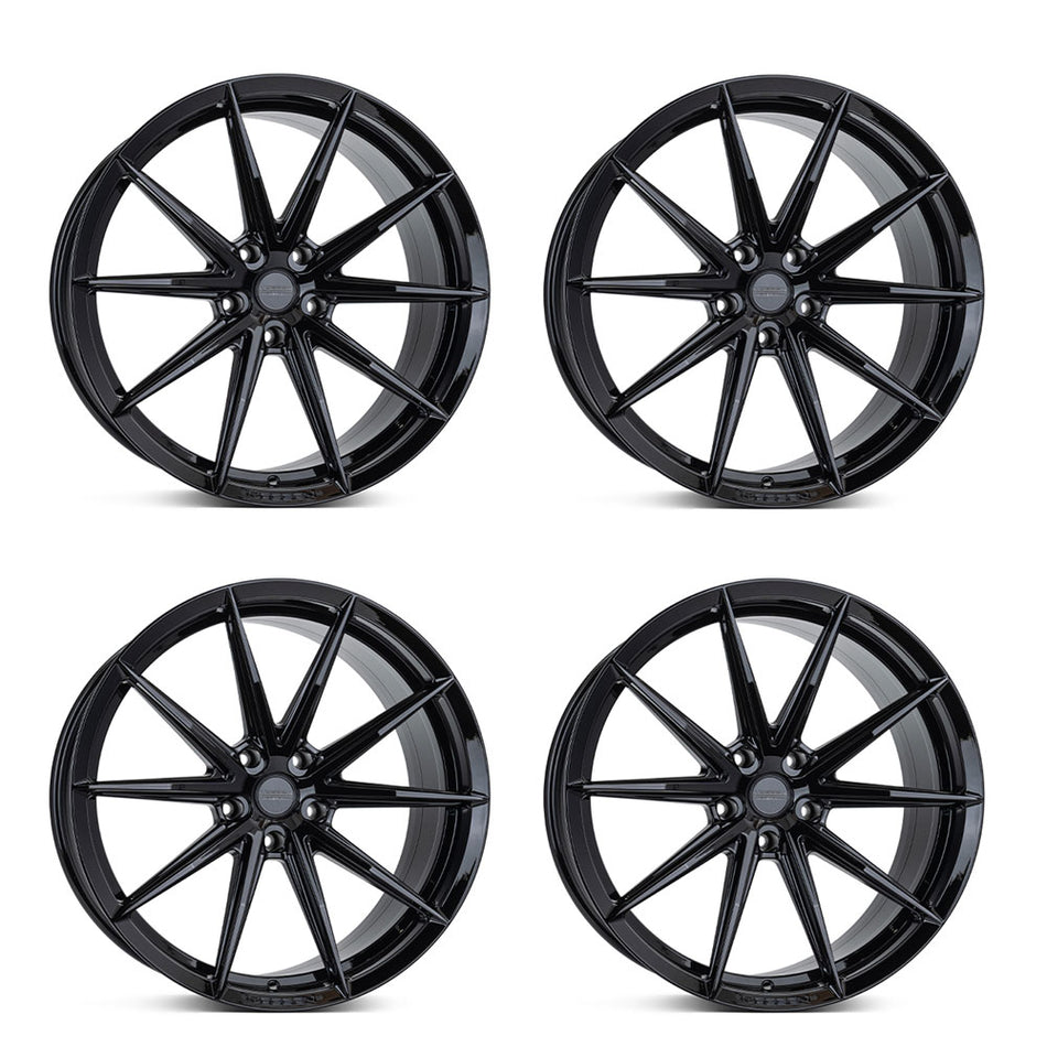 Tesla Model 3 Vossen HFX-2 Gloss Black 20in wheel package