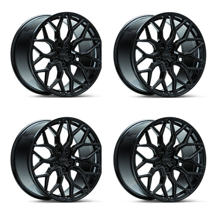 Vossen HF-2 Brushed Gloss Black C8 wheel package