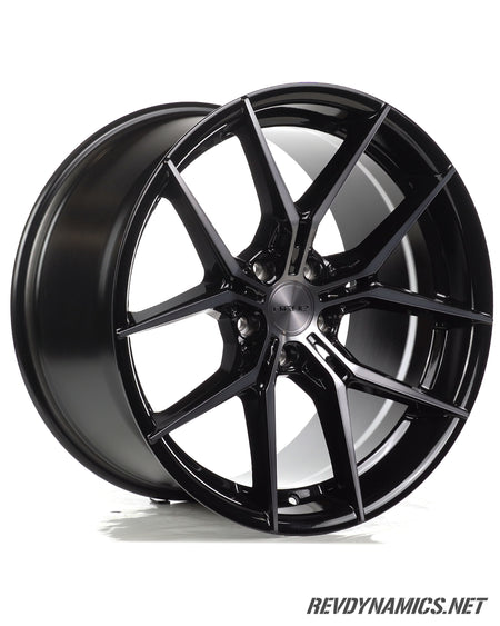 Corvette C8 Niche Prodigy 5 Gloss Black and Double Dark Tint 360 Video Concave