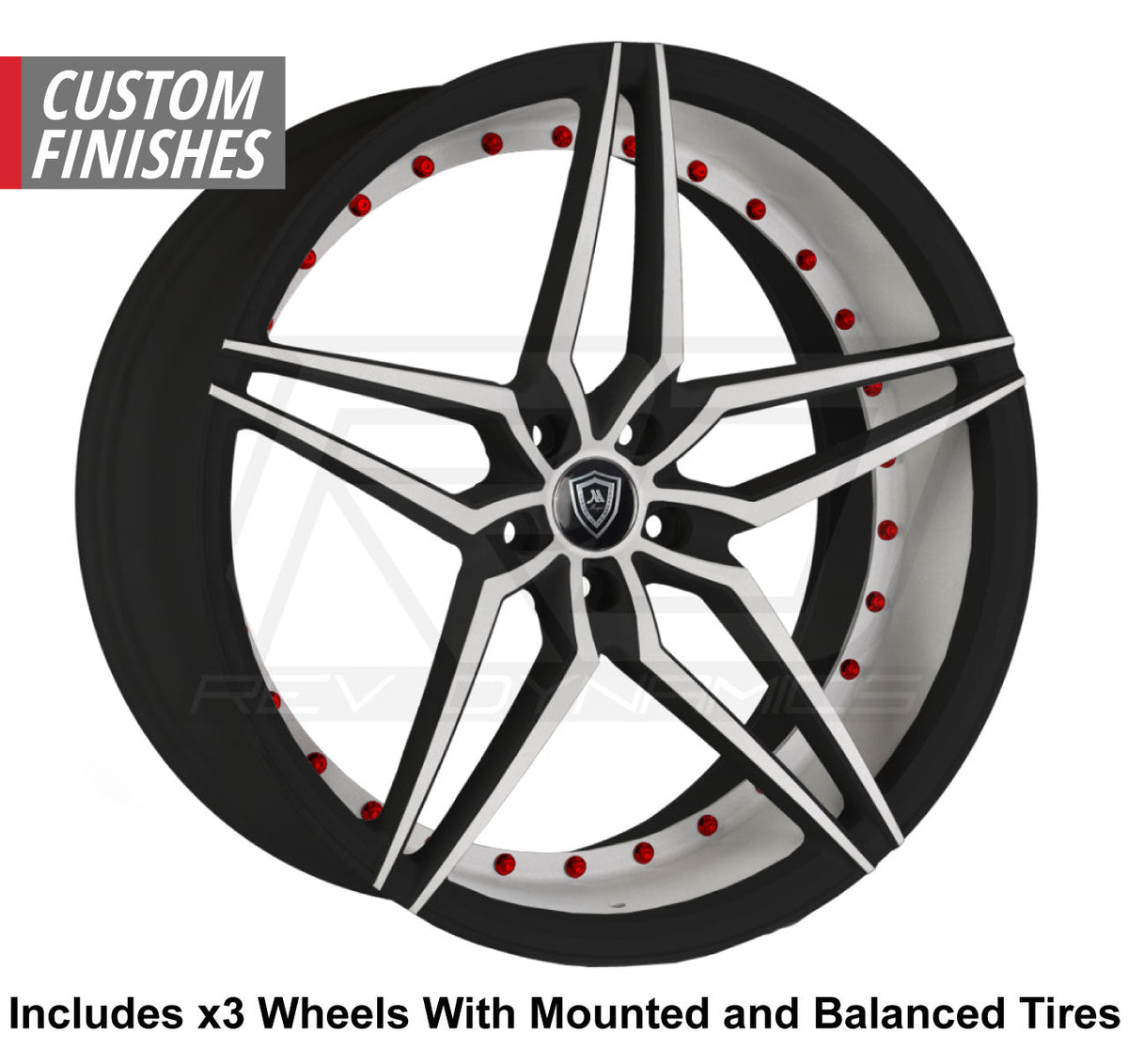 Marquee m3259 Slingshot 22" Wheel and Tire Package - Rev Dynamics