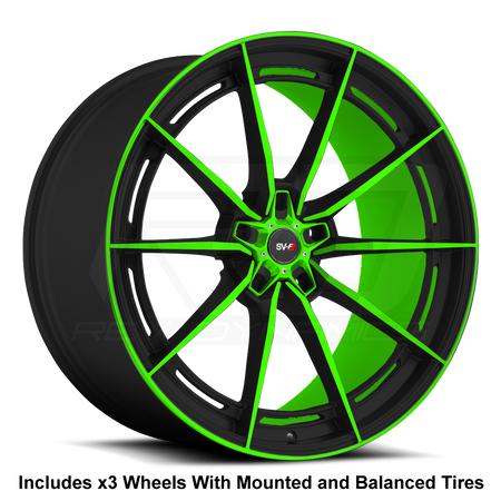 Savini SV-F1 Slingshot 20" Super Wide Rear (345 or 335) Wheel and Tire Package - Rev Dynamics