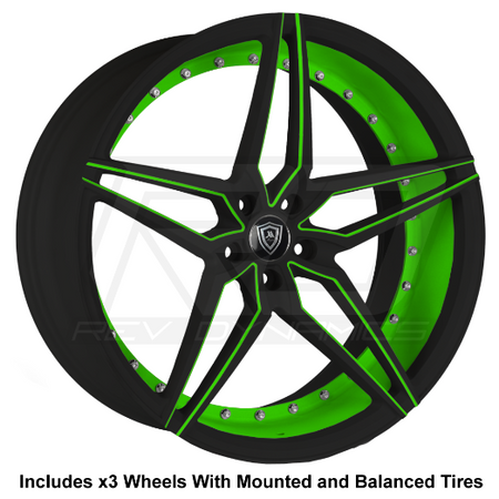 Marquee m3259 Slingshot 22" Wheel and Tire Package - Rev Dynamics
