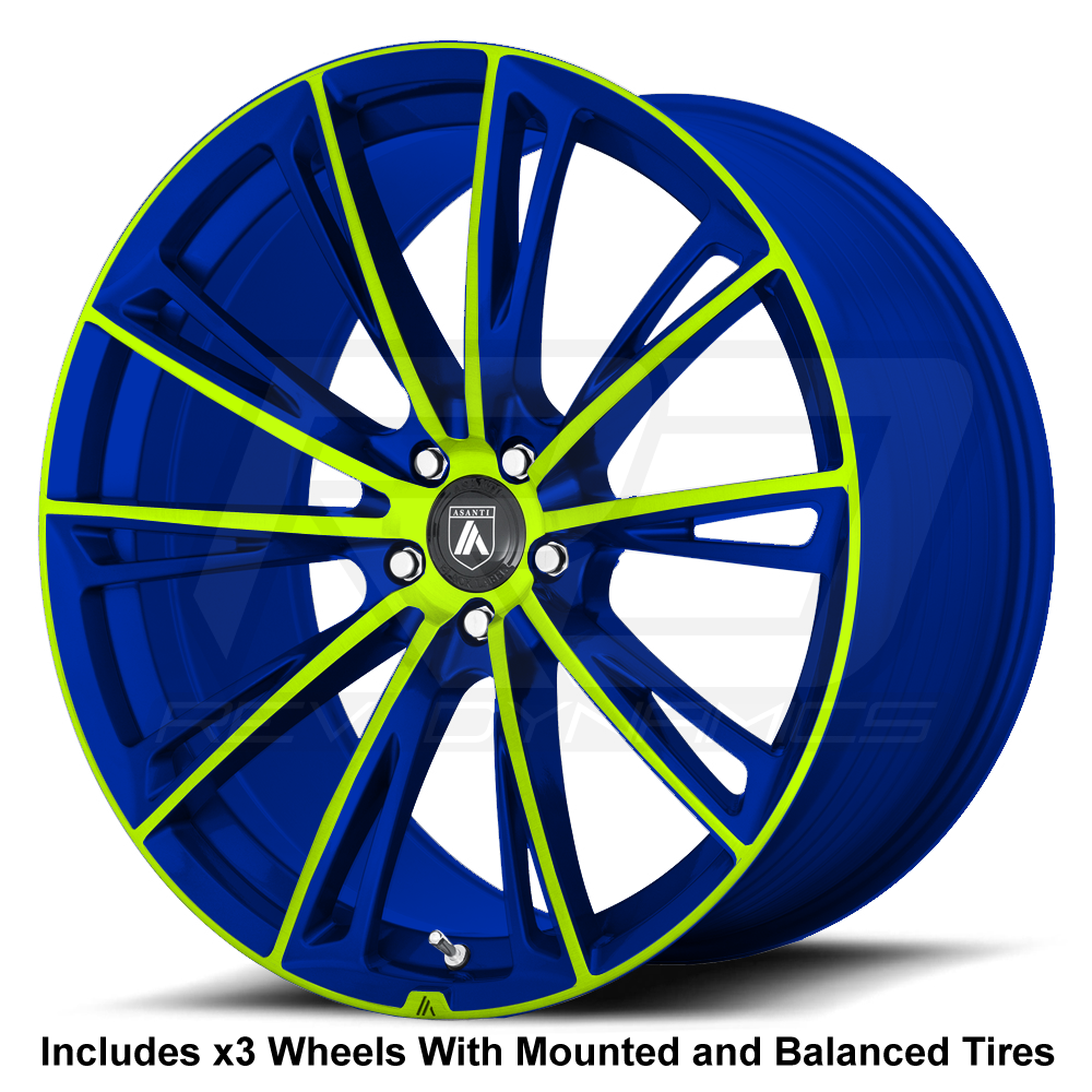 Asanti ABL-30 Slingshot 20" Front 22" Rear Wheel and Tire Package - Rev Dynamics